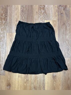 Faded Glory Black Tiered Mini Skirt